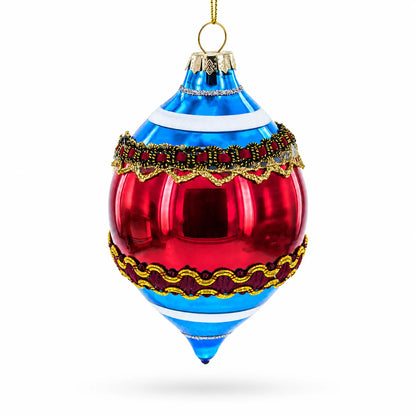 Retro Reflection Blue Retro-Inspired Glass Christmas Ornament