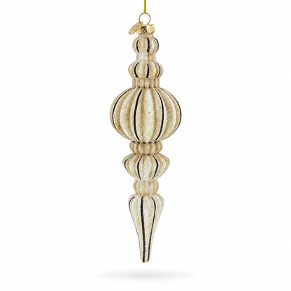 Vintage-Inspired Finial Glass Christmas Ornament