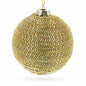Beaded Gold Glass Ball -Glass Christmas Ornament