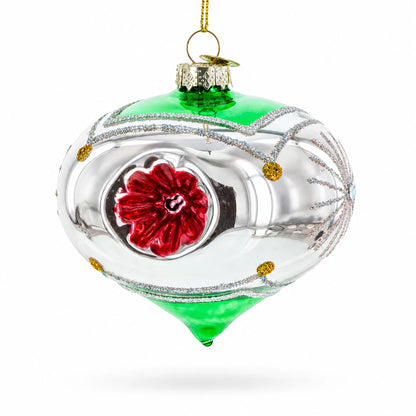 Vintage-Style Tear Drop Indented Glass Christmas Ornament
