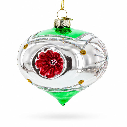 Vintage-Style Tear Drop Indented Glass Christmas Ornament BestPysanky Default Title Default Title-