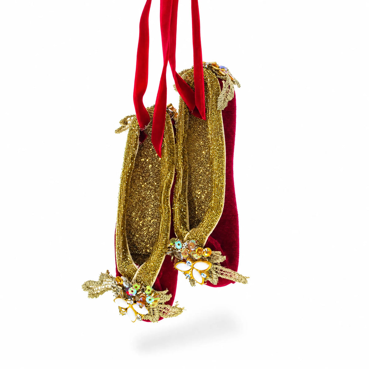 Red Shoes Glass Christmas Ornament