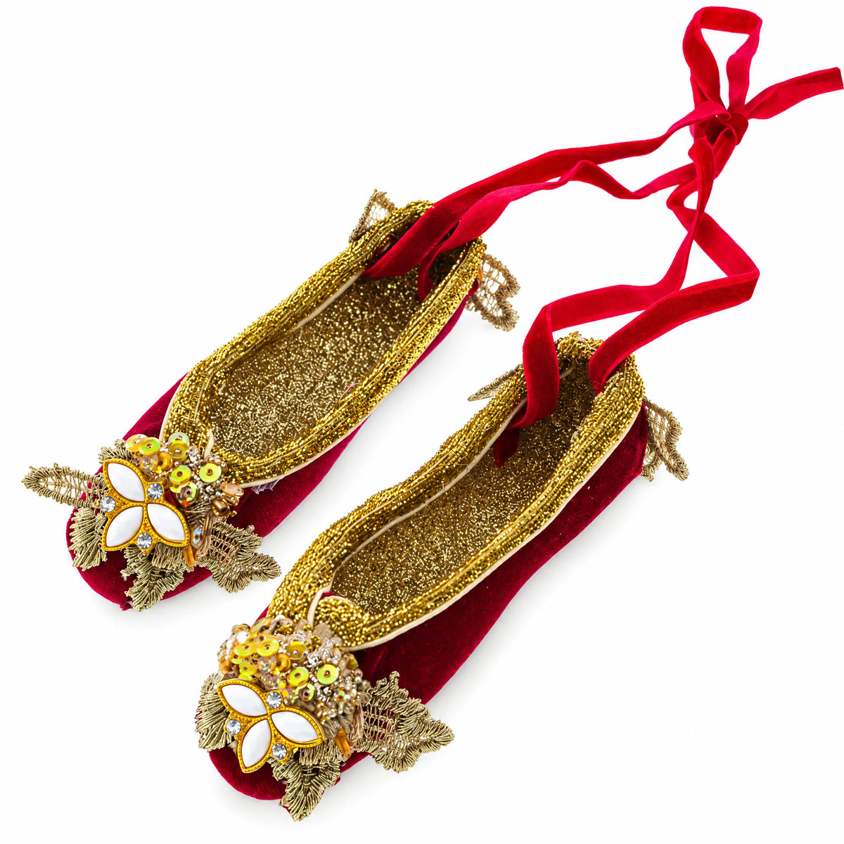 Red Shoes Glass Christmas Ornament