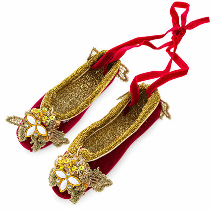 Red Shoes Glass Christmas Ornament