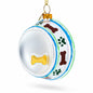 Bowl White Bone Glass Christmas Ornament