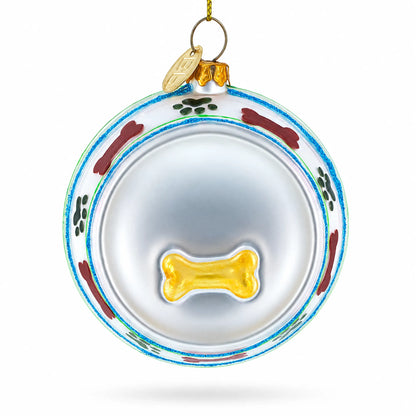 Bowl White Bone Glass Christmas Ornament
