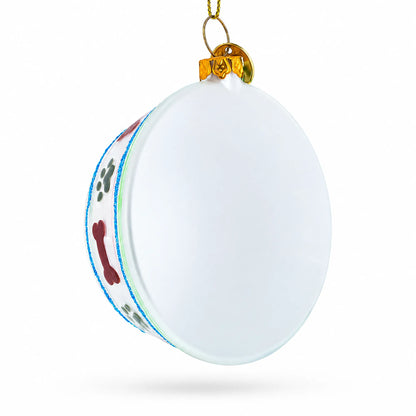 Bowl White Bone Glass Christmas Ornament
