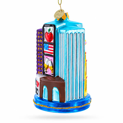 Landmarks of New York City Glass Christmas Ornament