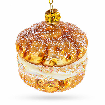 Whipping Cream Pastry Glass Christmas Ornament