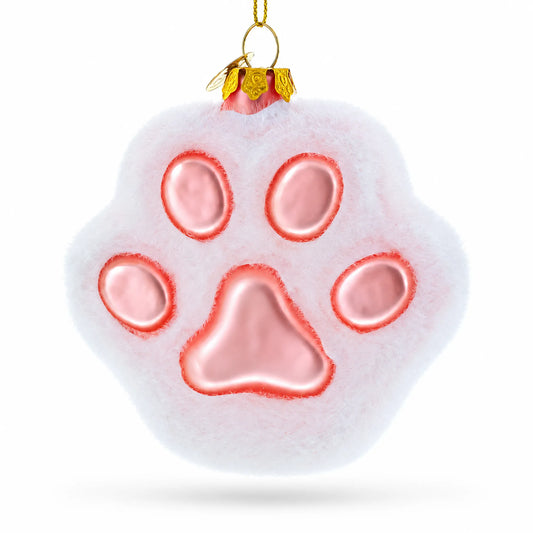 White Paw Glass Christmas Ornament BestPysanky Default Title Default Title-