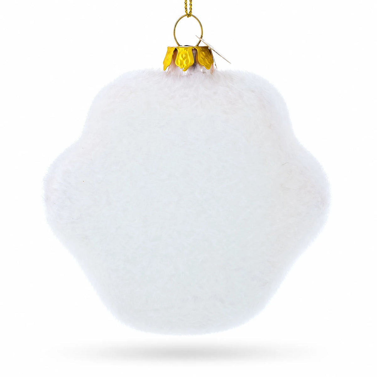 White Paw Glass Christmas Ornament