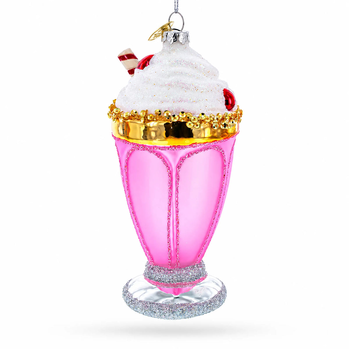 Pink Glass Shake Glass Christmas Ornament