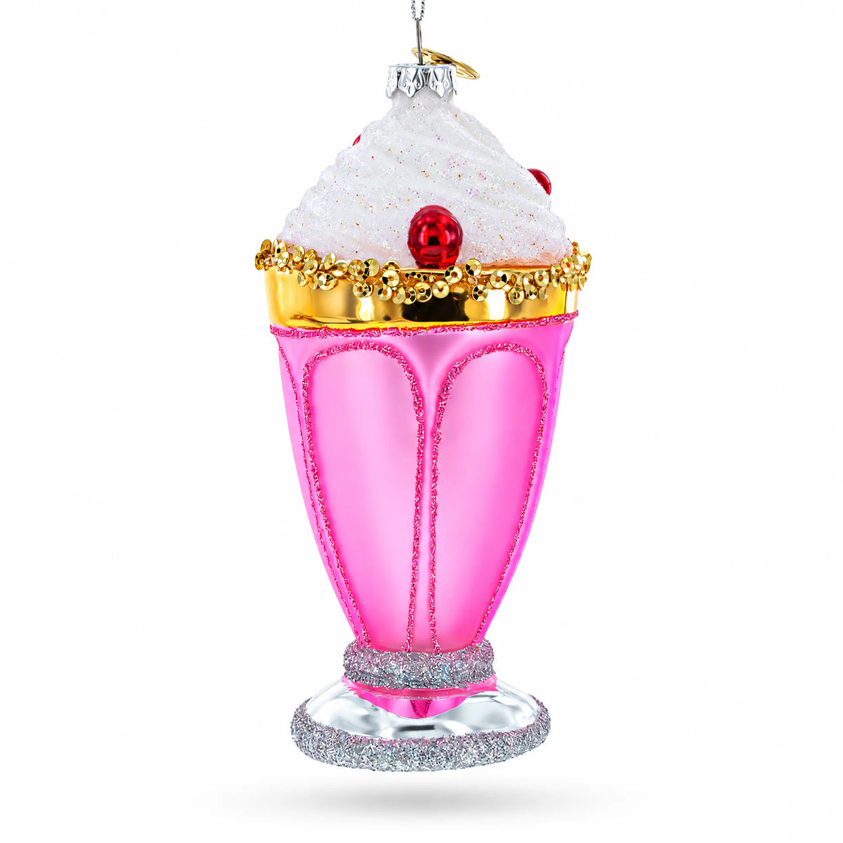 Pink Glass Shake Glass Christmas Ornament