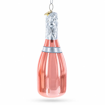 Pink Sparkling Wine Glass Christmas Ornament