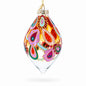 Copper Paisley Teardrop Glass Christmas Ornament