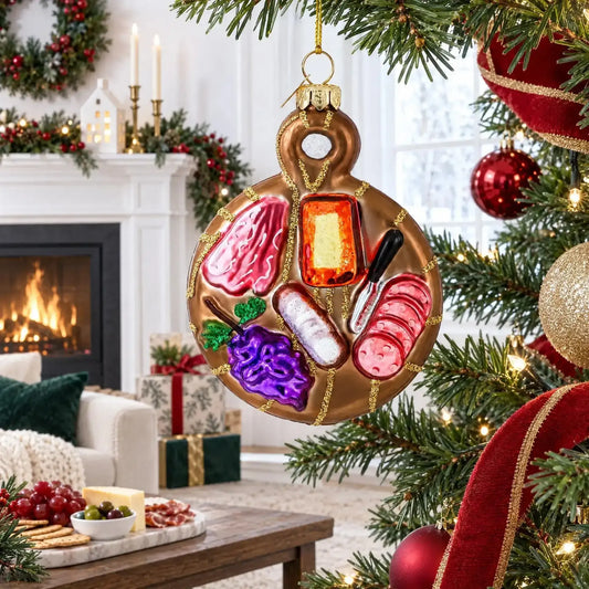 Charcuterie Board Glass Christmas Ornament BestPysanky Default Title Default Title-