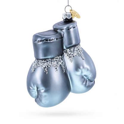 Boxing Gloves Glass Christmas Ornament