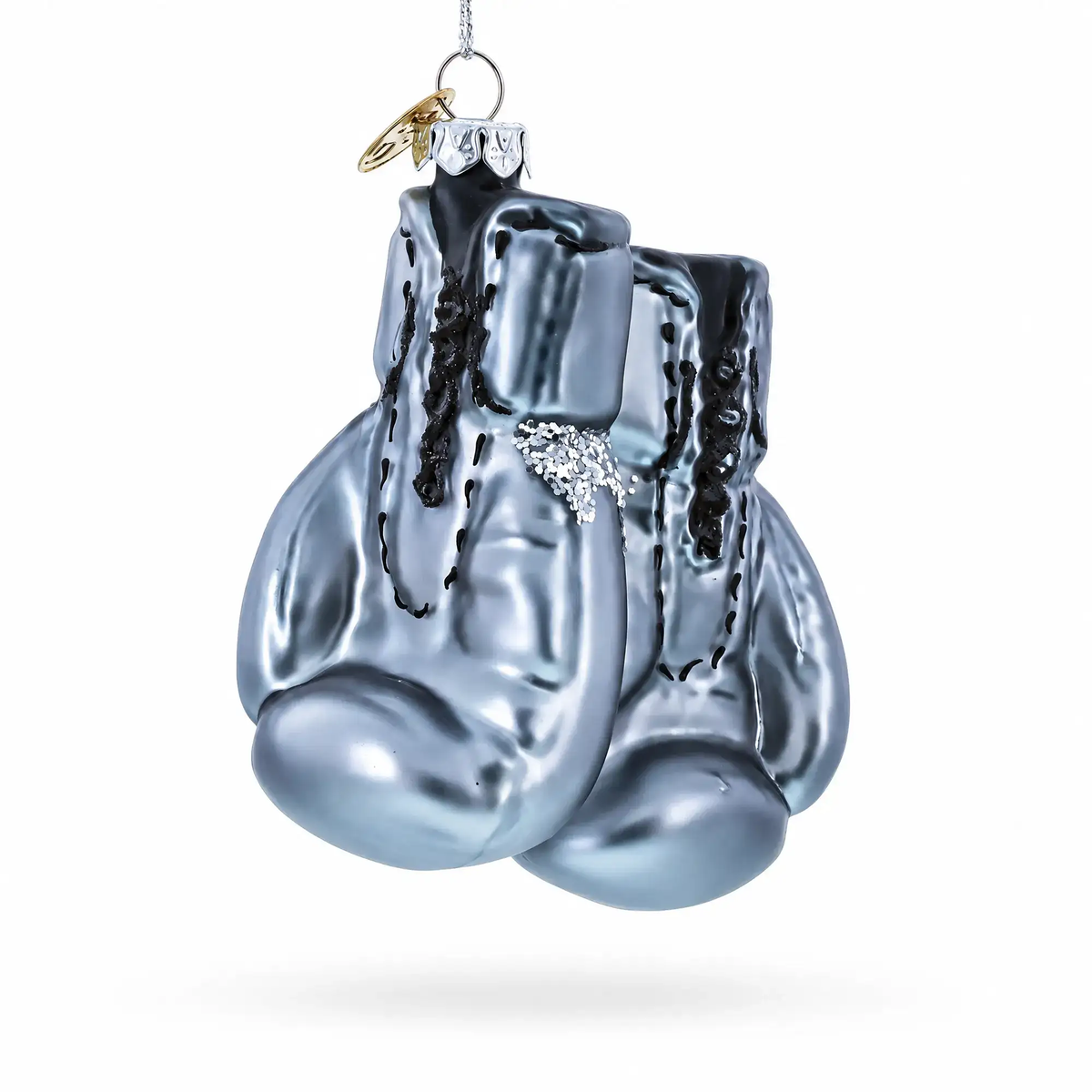 Boxing Gloves Glass Christmas Ornament