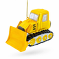 Bulldozer with Front Blade Glass Christmas Ornament