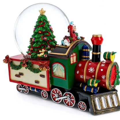 Children Riding Train Musical Christmas Water Snow Globe Cartsfy Inc.