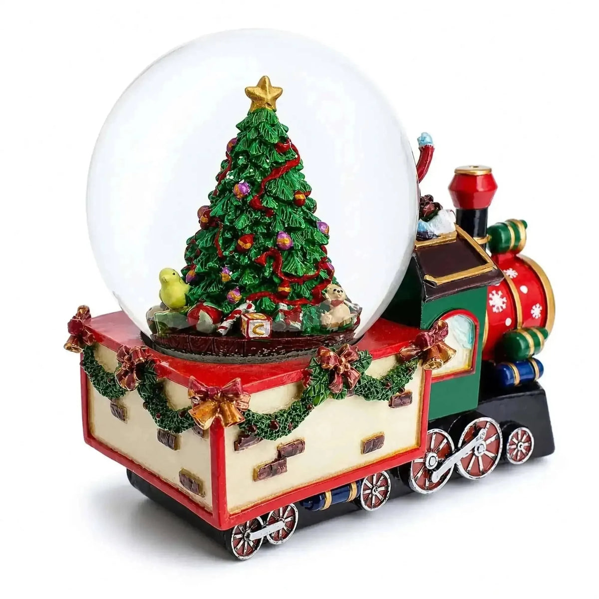 Children Riding Train Musical Christmas Water Snow Globe Cartsfy Inc.