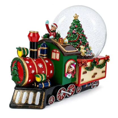 Children Riding Train Musical Christmas Water Snow Globe Cartsfy Inc.