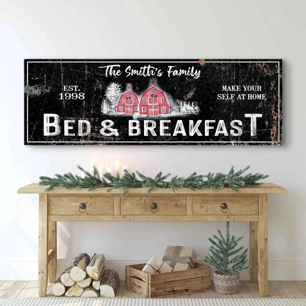 Christmas Bed & Breakfast Sign Cartsfy Inc.