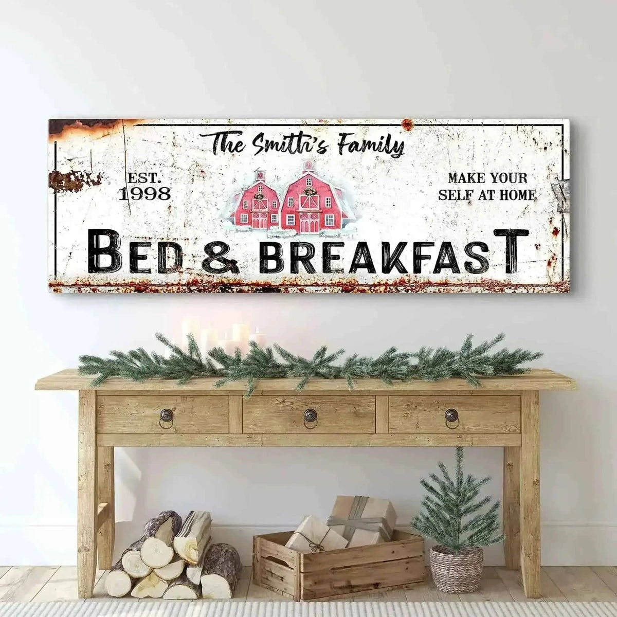 Christmas Bed & Breakfast Sign