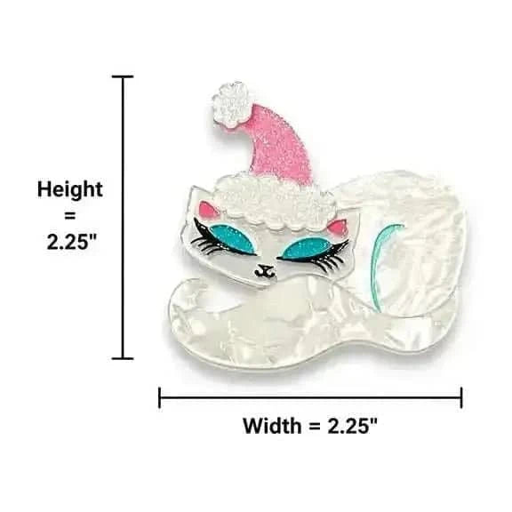 Christmas Cat Nap Brooch by Miss Fluff x Lipstick & Chrome Cartsfy Inc.