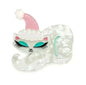 Christmas Cat Nap Brooch by Miss Fluff x Lipstick & Chrome Cartsfy Inc.