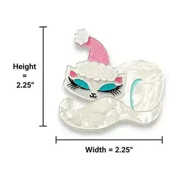 Christmas Cat Nap Brooch by Miss Fluff x Lipstick & Chrome Cartsfy Inc.