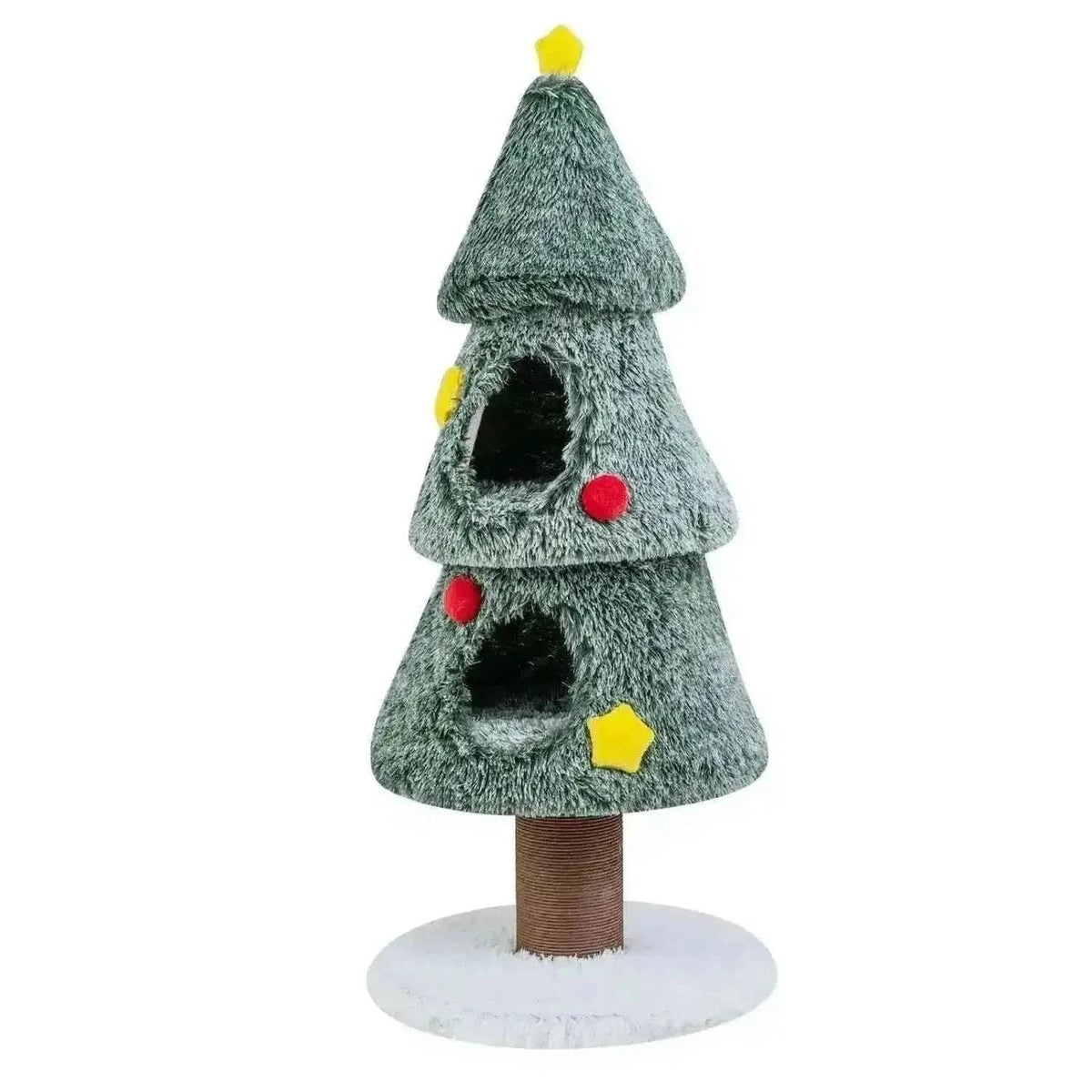 Christmas Cat Tree with 2 Condos & Scratching Post