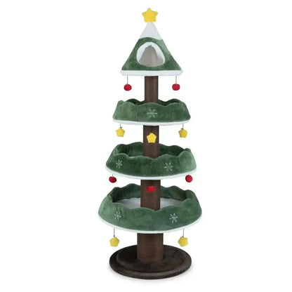 Christmas Cat Tree with 3 Platforms & Top Perch Cartsfy Inc.