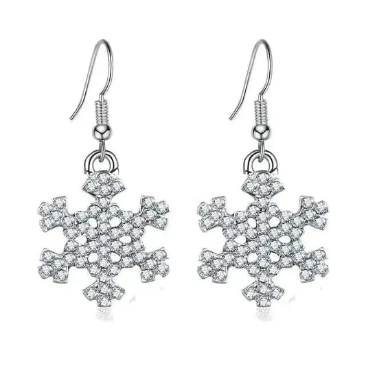 Christmas Ear Decor Hooks Creative Ladies Holiday Earrings DailySale Snowflake Christmas Tree Fawn Snowflake-Christmas Tree-Fawn-Santa Claus-Red Snowman-Green Snowman-