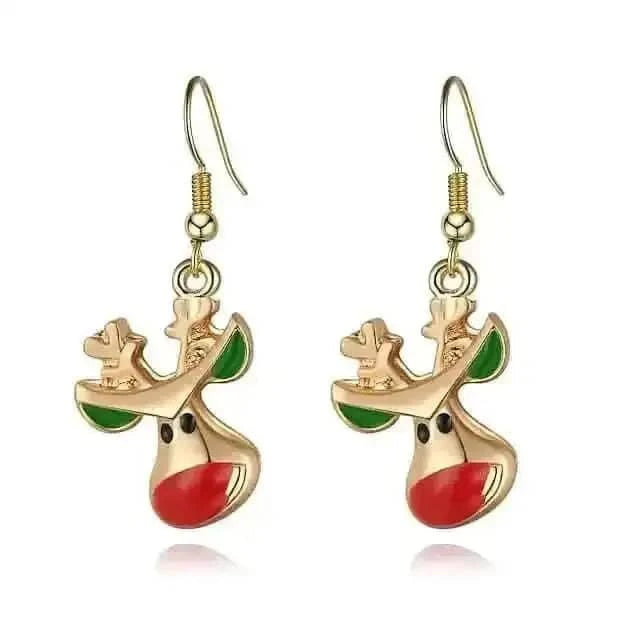Christmas Ear Decor Hooks Creative Ladies Holiday Earrings Cartsfy Inc.