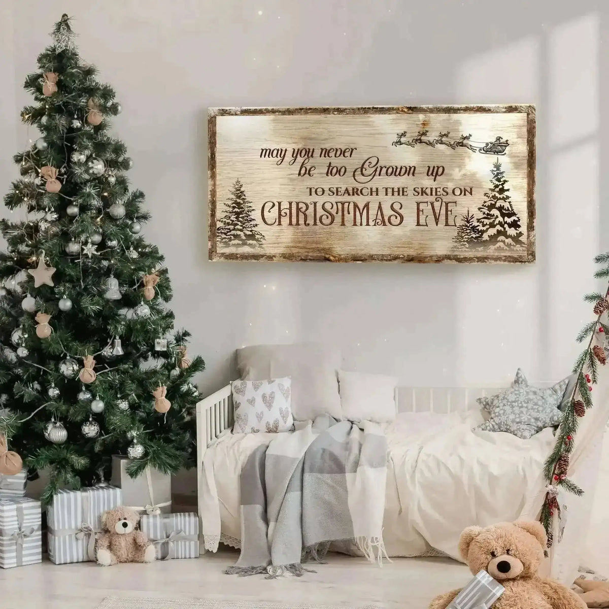 Christmas Eve Farmhouse Sign Cartsfy Inc.