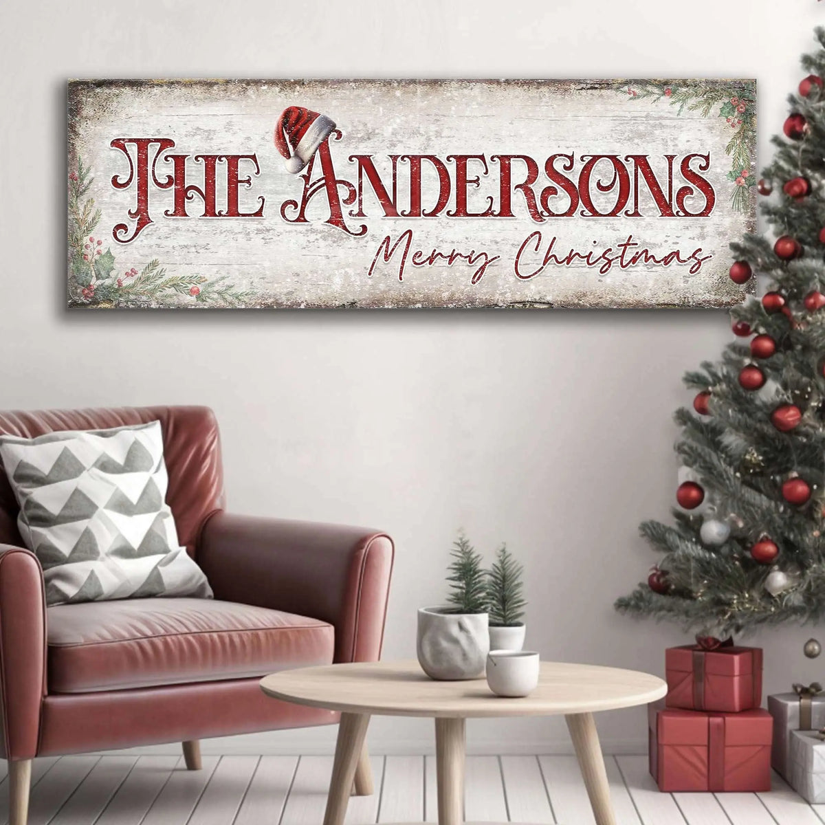 Christmas Family Name Sign II Cartsfy Inc.