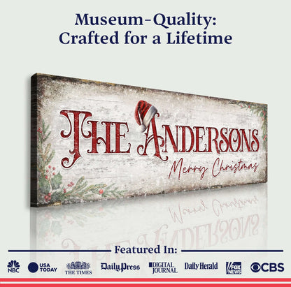 Christmas Family Name Sign II Cartsfy Inc.