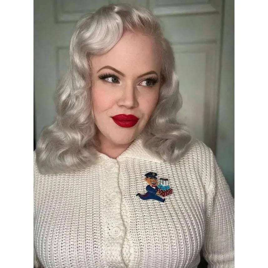 Christmas Happy Mail Brooch by 50's Vintage Dame x Lipstick & Chrome Quirks! BROOCH BROOCH & EARRINGS BROOCH-BROOCH & EARRINGS-