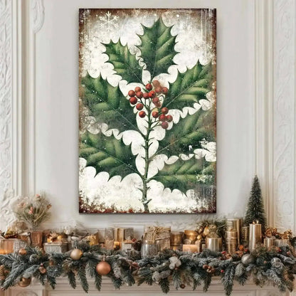 Christmas Holly Wall Art Cartsfy Inc.