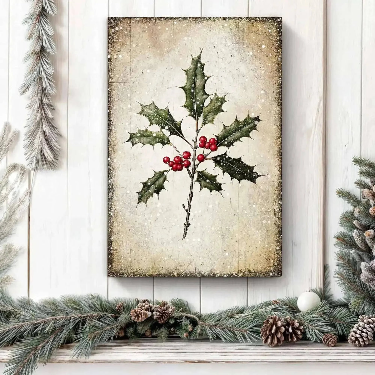 Christmas Holly Wall Art II Cartsfy Inc.