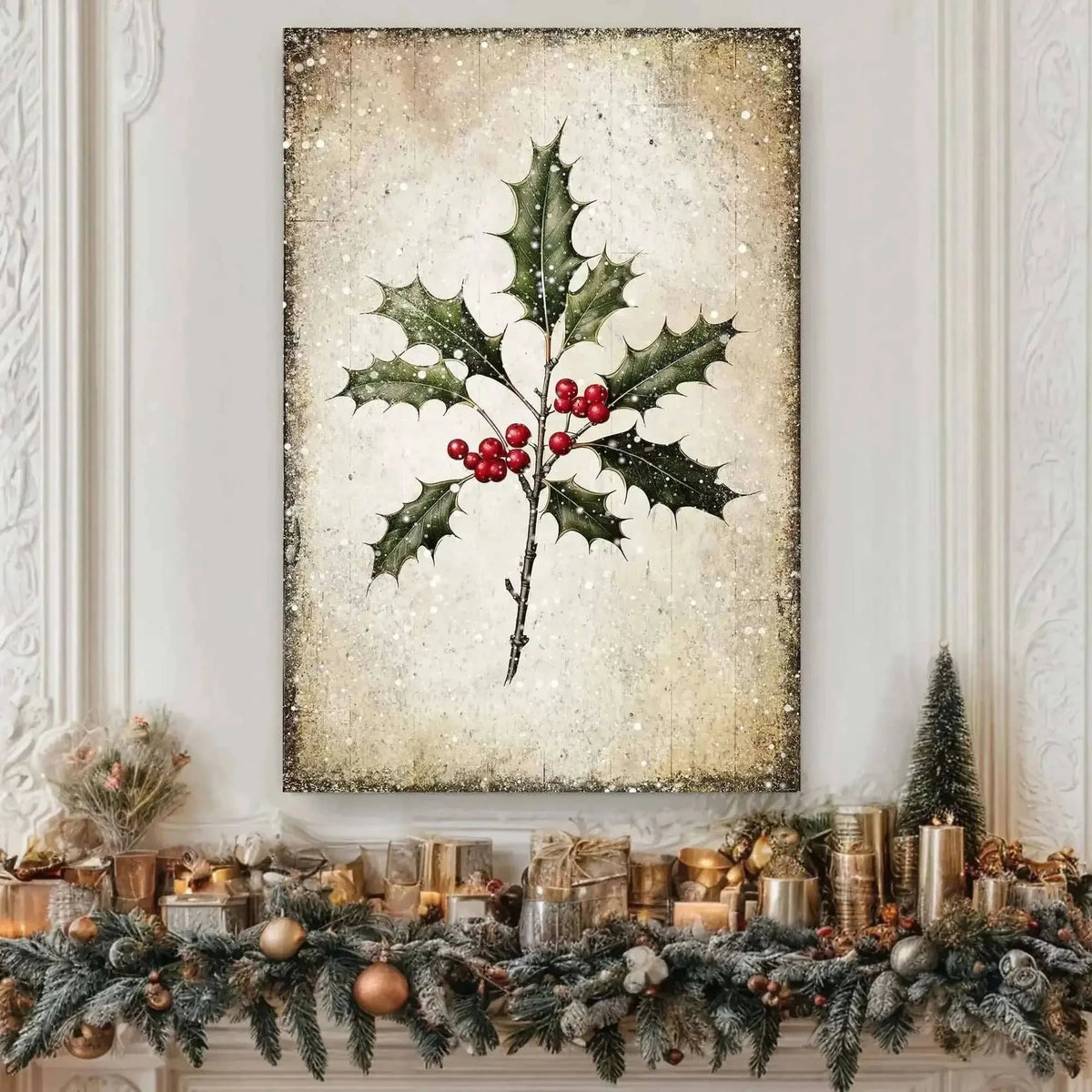 Christmas Holly Wall Art II Cartsfy Inc.