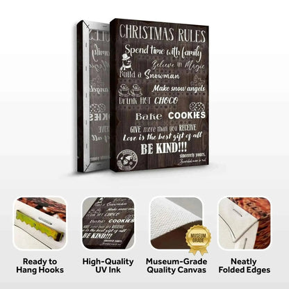 Christmas Rules Sign