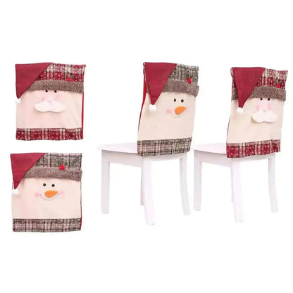 Christmas Santa Claus Snowman Chair Cover Cartsfy Inc.