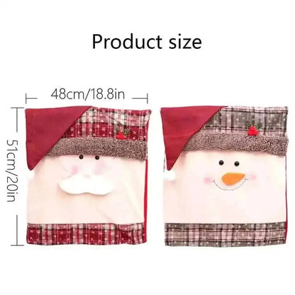 Christmas Santa Claus Snowman Chair Cover Cartsfy Inc.