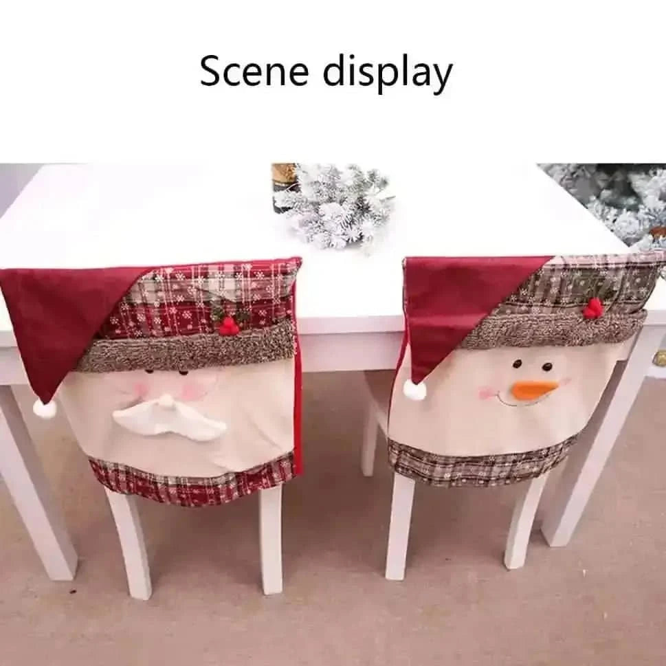 Christmas Santa Claus Snowman Chair Cover Cartsfy Inc.