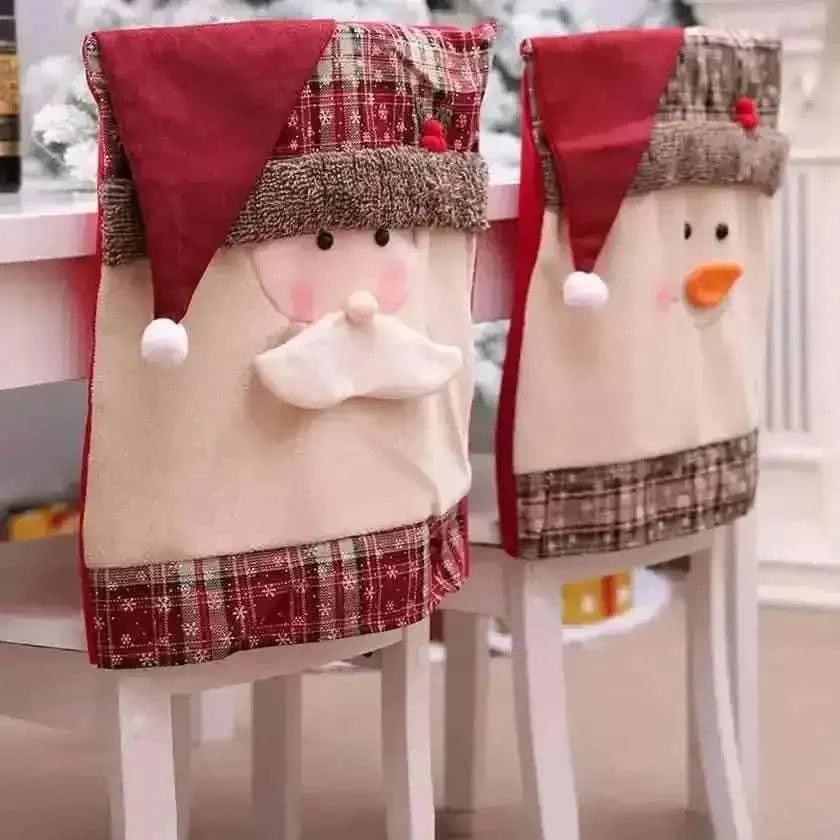 Christmas Santa Claus Snowman Chair Cover Cartsfy Inc.