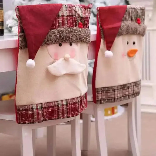 Christmas Santa Claus Snowman Chair Cover Cartsfy Inc.