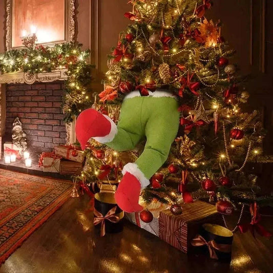 Christmas Thief Stole Burlap Pose Cartsfy Inc.