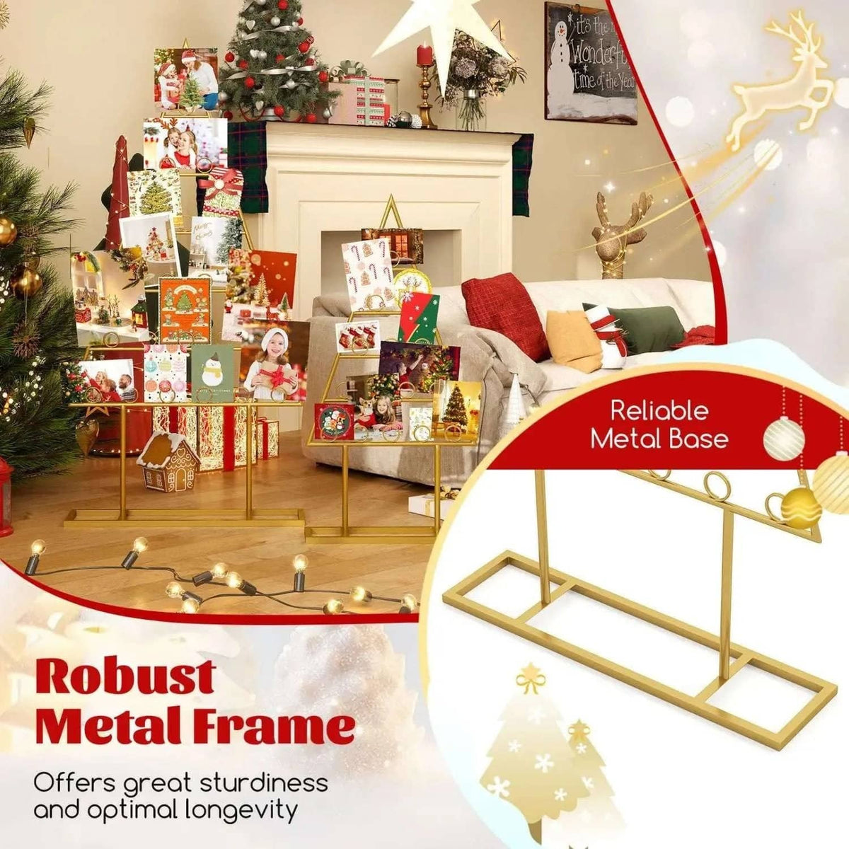 Christmas Tree Photo Holder with 36 Clips - 2 Pack Set DirectDeals Default Title Default Title-